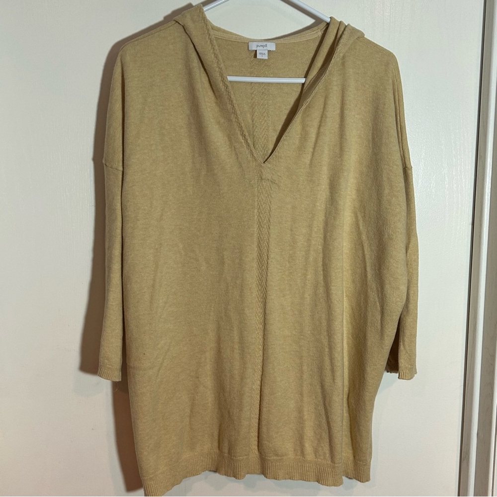 Purejill yellow hooded top large